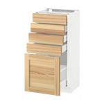 МЕТОД / МАКСИМЕРА Напольный шкаф с 5 ящиками - белый, Торхэмн естественный ясень, 40x37 см МЕТОД / МАКСИМЕРА Напольный шкаф с 5 ящиками - белый, Торхэмн естественный ясень, 40x37 см
