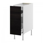 ФАКТУМ Напольный шкаф с выдвижной секцией - Гношё черный, 30 см ФАКТУМ Напольный шкаф с выдвижной секцией - Гношё черный, 30 см