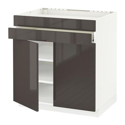 МЕТОД / ФОРВАРА Нап шк д/вар панели/2ящ/2фасада/1ящ - Рингульт глянцевый серый, белый МЕТОД / ФОРВАРА Нап шк д/вар панели/2ящ/2фасада/1ящ - Рингульт глянцевый серый, белый