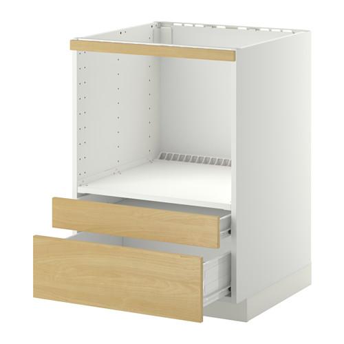 МЕТОД / ФОРВАРА Напольн шк д/комб СВЧ/ящики - Тингсрид под березу, белый