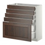 МЕТОД / ФОРВАРА Нплн шк 5фронт/4нзк/2срд ящ - белый, Эдсерум под дерево коричневый, 80x37 см МЕТОД / ФОРВАРА Нплн шк 5фронт/4нзк/2срд ящ - белый, Эдсерум под дерево коричневый, 80x37 см