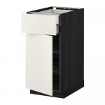 МЕТОД / МАКСИМЕРА Напольн шкаф двр/фр пнл/плк/2низ ящ - под дерево черный, Веддинге белый, 40x60 см МЕТОД / МАКСИМЕРА Напольн шкаф двр/фр пнл/плк/2низ ящ - под дерево черный, Веддинге белый, 40x60 см