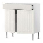 ФАКТУМ Напол шкаф/полки/ящик/2двери - Стот белый с оттенком, 80x37 см ФАКТУМ Напол шкаф/полки/ящик/2двери - Стот белый с оттенком, 80x37 см