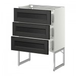 МЕТОД / ФОРВАРА Нплн шк 3 фрнт/3 средн ящика - 60x37x60 см, Лаксарби черно-коричневый, белый МЕТОД / ФОРВАРА Нплн шк 3 фрнт/3 средн ящика - 60x37x60 см, Лаксарби черно-коричневый, белый