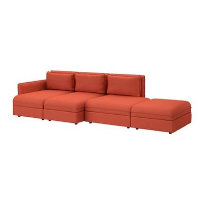 ВАЛЛЕНТУНА 4-местный диван - Оррста оранжевый