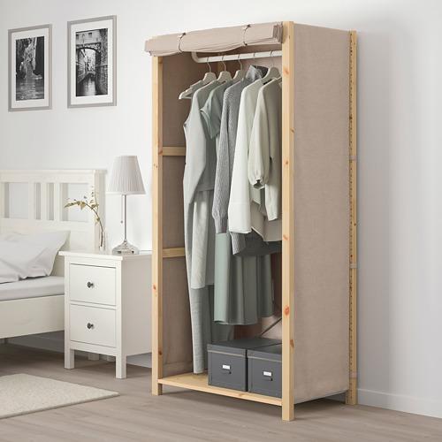 IVAR стеллаж с полками/штангами/чехлом