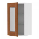 ФАКТУМ Навесной шкаф со стеклянной дверью - Эдель классический коричневый, 30x70 см