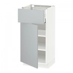 МЕТОД / МАКСИМЕРА Напольный шкаф с ящиком/дверью - 40x37 см, Веддинге серый, белый