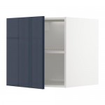МЕТОД Верх шкаф на холодильн/морозильн - белый, Ерста глянцевый черно-синий, 60x60 см