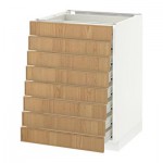 МЕТОД / ФОРВАРА Наполн шкаф 8 фронт/8 низк ящиков - 60x60 см, Экестад дуб, белый МЕТОД / ФОРВАРА Наполн шкаф 8 фронт/8 низк ящиков - 60x60 см, Экестад дуб, белый