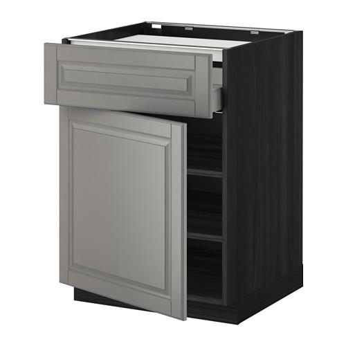 МЕТОД / МАКСИМЕРА Нплн шк д/врч пнл/ящ/плк/дв - под дерево черный, Будбин серый