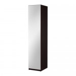PAX гардероб с 1 дверью черно-коричневый/Викедаль зеркальное стекло 49.8x60.2x201.2 cm