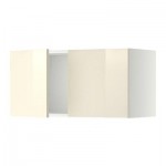 МЕТОД Навесной шкаф с 2 дверями - Рингульт глянцевый кремовый, белый