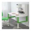 PÅHL письменн стол с полками белый/зеленый 128x58 cm