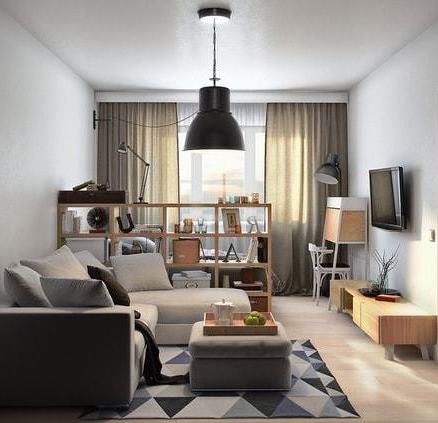 Wohnzimmer in sanften Farben mit Zoning Space Wohnzimmer in sanften Farben mit Zoning Space