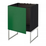МЕТОД Напольный шкаф для раковины - Флэди зеленый, под дерево черный