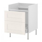 ФАКТУМ Напольн шкаф с 1 ящ д/мойки ДУМШЁ - Рамшё белый, 80 см