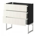 МЕТОД / ФОРВАРА Нплн шк 3 фрнт/3 средн ящика - 80x37x60 см, Росдаль белый ясень, под дерево черный МЕТОД / ФОРВАРА Нплн шк 3 фрнт/3 средн ящика - 80x37x60 см, Росдаль белый ясень, под дерево черный