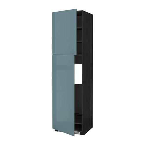 METOD высокий шкаф д/холодильника/2дверцы оцинковка