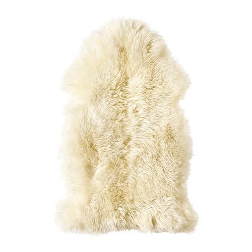 Ikea Ludde Genuine Sheepskin Rug • OFF WHITE • NEW 