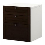 СТУВА Комод с 3 ящиками - черно-коричневый