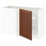 МЕТОД Угловой напол шкаф с выдвижн секц - белый, Филипстад коричневый