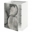 МЕТОД Напольный шкаф с проволочн ящиками - белый, Кальвиа с печатным рисунком, 60x60 см