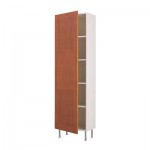ФАКТУМ Высок шкаф с полками - Эдель классический коричневый, 40x211x37 см