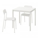 ADDE/MELLTORP стол и 2 стула белый