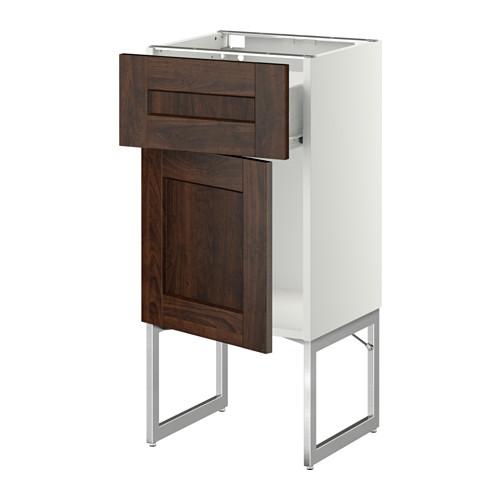 МЕТОД / ФОРВАРА Напольный шкаф с ящиком/дверью - 40x37x60 см, Эдсерум под дерево коричневый, белый МЕТОД / ФОРВАРА Напольный шкаф с ящиком/дверью - 40x37x60 см, Эдсерум под дерево коричневый, белый