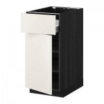 МЕТОД / ФОРВАРА Напольн шкаф с полкой/ящиком/дверью - под дерево черный, Веддинге белый, 40x60 см МЕТОД / ФОРВАРА Напольн шкаф с полкой/ящиком/дверью - под дерево черный, Веддинге белый, 40x60 см