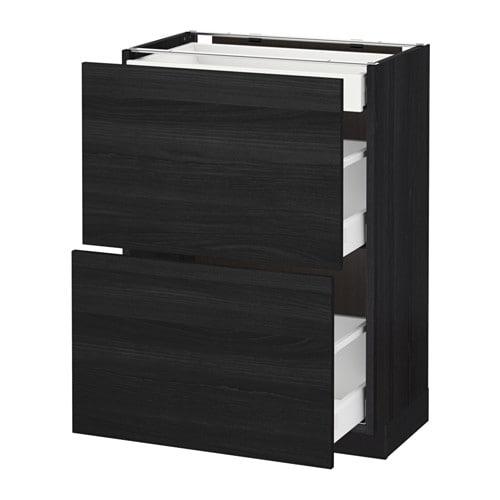 МЕТОД / МАКСИМЕРА Напольный шкаф/2фасада/3ящика - под дерево черный, Тингсрид под дерево черный, 60x37 см МЕТОД / МАКСИМЕРА Напольный шкаф/2фасада/3ящика - под дерево черный, Тингсрид под дерево черный, 60x37 см