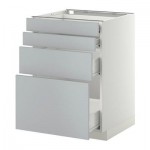 МЕТОД / ФОРВАРА Напольн шкаф 4 фронт панели/4 ящика - 60x60 см, Веддинге серый, белый МЕТОД / ФОРВАРА Напольн шкаф 4 фронт панели/4 ящика - 60x60 см, Веддинге серый, белый