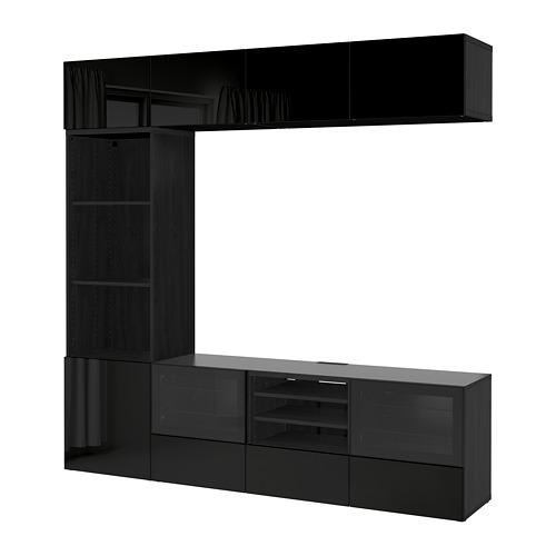 BESTÅ шкаф для ТВ, комбин/стеклян дверцы BESTÅ шкаф для ТВ, комбин/стеклян дверцы