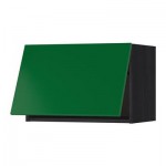 МЕТОД Горизонтальный навесной шкаф - 60x40 см, Флэди зеленый, под дерево черный
