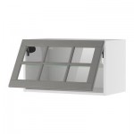 ФАКТУМ Гориз навесн шкаф со стекл дверью - Лидинго серый, 92x40 см ФАКТУМ Гориз навесн шкаф со стекл дверью - Лидинго серый, 92x40 см