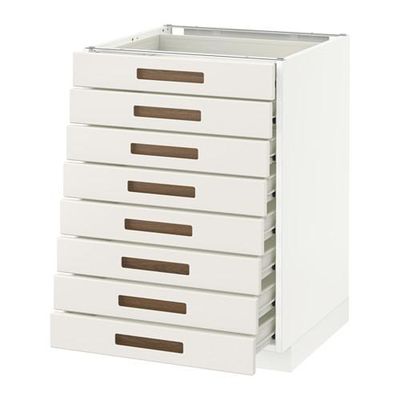 МЕТОД / ФОРВАРА Наполн шкаф 8 фронт/8 низк ящиков - 60x60 см, Мэрста белый, белый МЕТОД / ФОРВАРА Наполн шкаф 8 фронт/8 низк ящиков - 60x60 см, Мэрста белый, белый