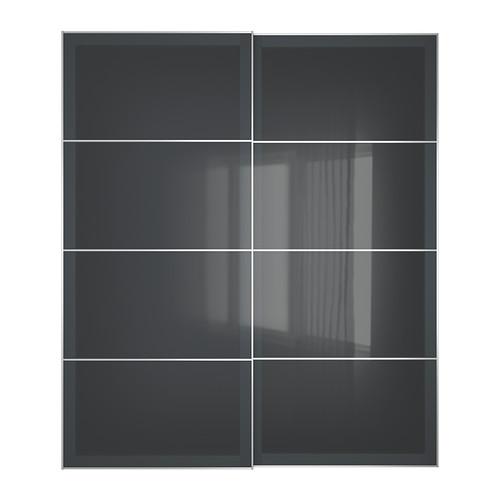 УГГДАЛЬ Пара раздвижных дверей - 200x236 см, устройство д/плавн закрывания