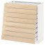 МЕТОД / МАКСИМЕРА Наполн шкаф 8 фронт/8 низк ящиков - белый, Аскерсунд под светлый ясень, 80x37 см