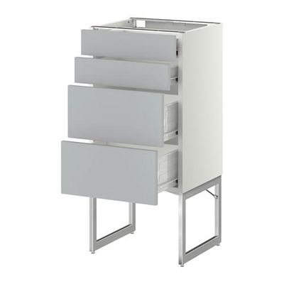 МЕТОД / ФОРВАРА Нплн шк 4 фронт/2 низк/2средн ящ - 40x37x60 см, Веддинге серый, белый МЕТОД / ФОРВАРА Нплн шк 4 фронт/2 низк/2средн ящ - 40x37x60 см, Веддинге серый, белый