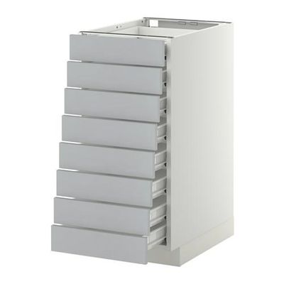 МЕТОД / ФОРВАРА Наполн шкаф 8 фронт/8 низк ящиков - 40x60 см, Веддинге серый, белый МЕТОД / ФОРВАРА Наполн шкаф 8 фронт/8 низк ящиков - 40x60 см, Веддинге серый, белый