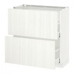 МЕТОД / МАКСИМЕРА Напольный шкаф с 2 ящиками - 80x37 см, Росдаль белый ясень, белый МЕТОД / МАКСИМЕРА Напольный шкаф с 2 ящиками - 80x37 см, Росдаль белый ясень, белый