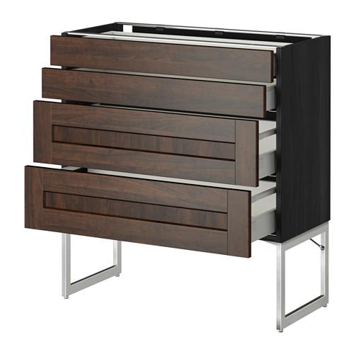 МЕТОД / МАКСИМЕРА Нплн шк 4 фронт/2 низк/2средн ящ - под дерево черный, Эдсерум под дерево коричневый, 80x37x60 см МЕТОД / МАКСИМЕРА Нплн шк 4 фронт/2 низк/2средн ящ - под дерево черный, Эдсерум под дерево коричневый, 80x37x60 см