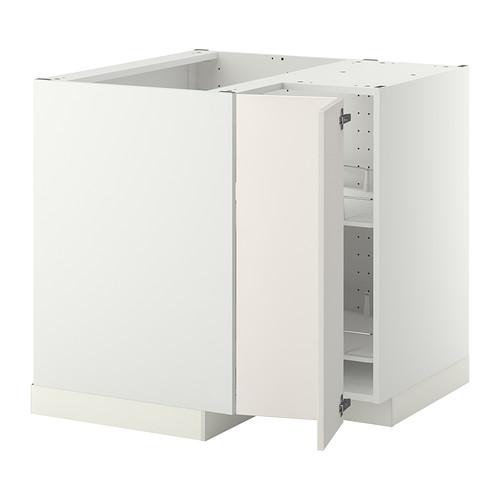 МЕТОД Угл напольн шкаф с вращающ секц - белый, Веддинге белый МЕТОД Угл напольн шкаф с вращающ секц - белый, Веддинге белый