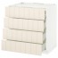 МЕТОД / ФОРВАРА Напольн шкаф/4фронт пнл/4ящика - белый, Хитарп белый с оттенком, 80x60 см