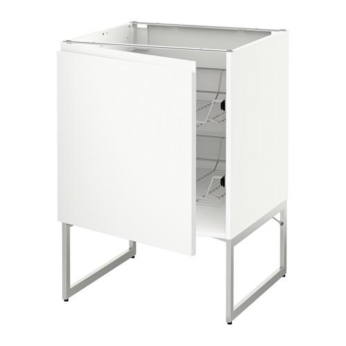 МЕТОД Напольный шкаф с проволочн ящиками - белый, Воксторп белый, 60x60x60 см МЕТОД Напольный шкаф с проволочн ящиками - белый, Воксторп белый, 60x60x60 см