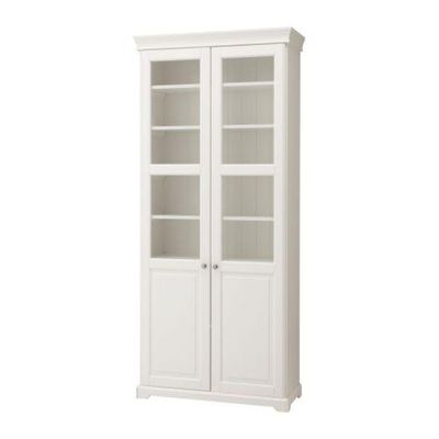 ЛИАТОРП Шкаф книжный со стеклянными дверьми - белый