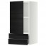 МЕТОД / МАКСИМЕРА Навесной шкаф с дверцей/2 ящика - белый, Тингсрид под дерево черный, 40x80 см