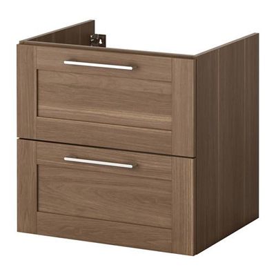 ГОДМОРГОН Шкаф для раковины с 2 ящ - 60x47x58 см, грецкий орех ГОДМОРГОН Шкаф для раковины с 2 ящ - 60x47x58 см, грецкий орех