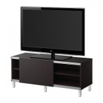 БЕСТО Тумба под ТВ с раздвижными дверцами - черно-коричневый БЕСТО Тумба под ТВ с раздвижными дверцами - черно-коричневый